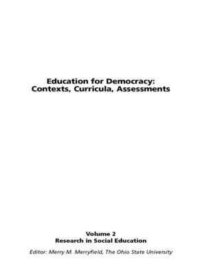cover image of Education for Democracy